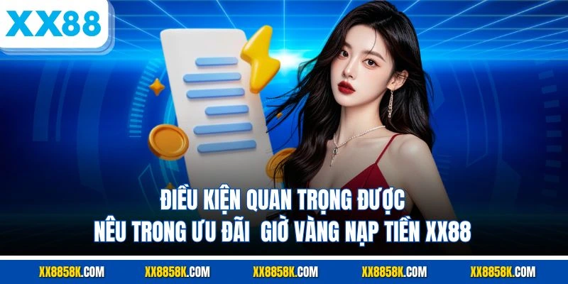 Điều kiện quan trọng được nêu trong ưu đãi giờ vàng nạp tiền XX88